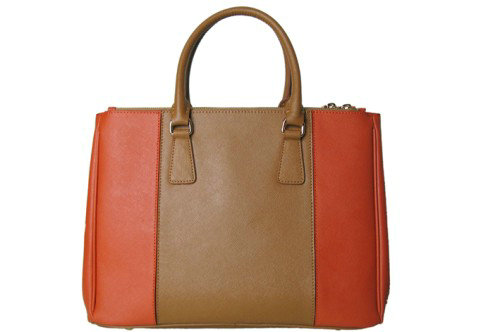 2014 Prada saffiano calfskin tote bag BN1786 orange&apricot